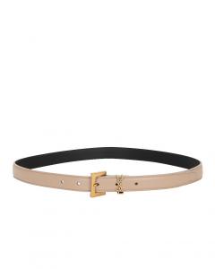 Ремень Saint Laurent Monogramme, цвет Dark Beige