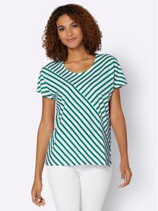 Полосатая рубашка в зелено-белую полоску WITT WEIDEN