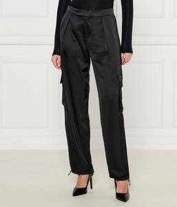 Брюки-карго атласные Boss Orange C_Targov Regular Fit, черный