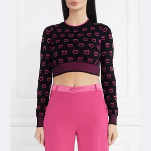 Укороченный свитер Pinko, черный