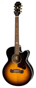 Акустическая/электрогитара Epiphone J-200 EC Studio Parlor Vintage Sunburst