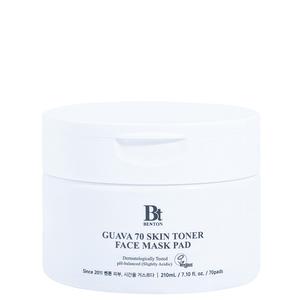 Тоник для лица guava 70 skin toner face mask pad Benton, количество 70 шт.