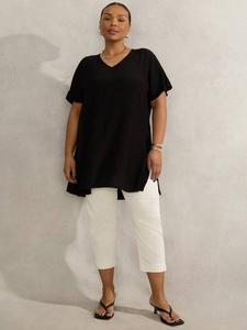 Топ с v-образным вырезом Curve Live Unlimited, Black