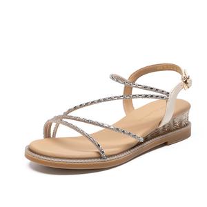 Сандалии с одним ремешком женские ZHR, Beige