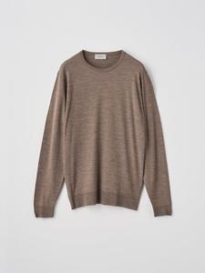 Вязаный пуловер с круглым вырезом и длинными рукавами | SCANLAN | 30G, современный крой