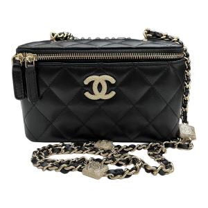 CHANEL Барабанная кожаная сумка через плечо, женская черная