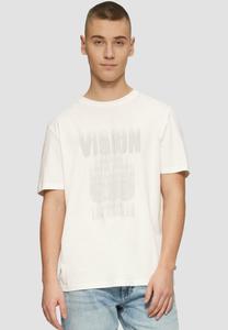 Футболка с принтом QS, молочный