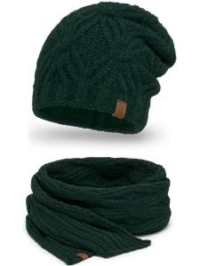 Шапка Vivisence 70112 Set, темно-зеленый