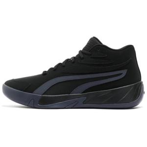 Противослипковые износостойкие баскетбольные кроссовки Mid Top Unisex Black PUMA, Black-Galaxy Gray