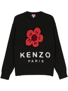 Kenzo свитер с цветком Боке, черный