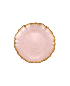 Барочная стеклянная коктейльная тарелка диаметром 6 дюймов VIETRI, розовый