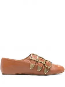 Туфли Susanna с пряжками и заклепками Chloé, коричневый