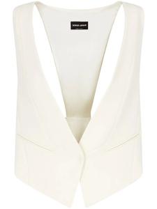 Шелковый жилет Giorgio Armani, белый