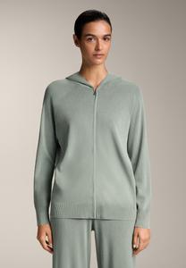 Кардиган OYSHO HOODED KNIT, Mottled Dark Green