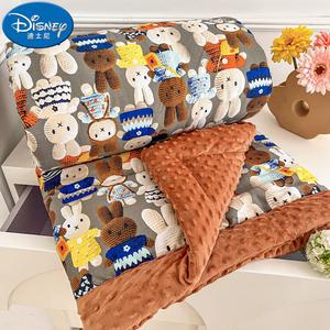 Disney Детское одеяло 150x200 см, вес 2 кг, из соевого волокна, утепленное, с принтом Lucky Rabbit - ym