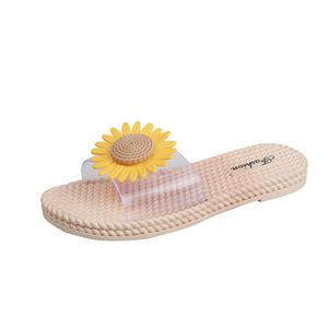 Женские стойкие к истиранию сандалии Slide TAFN, Lemon