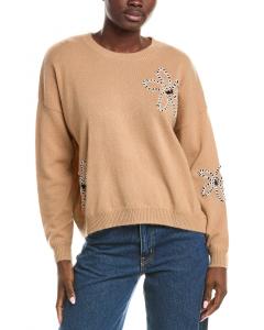 Бродье Кашемир Камилла Цветок Кашемировый свитер Brodie Cashmere, коричневый