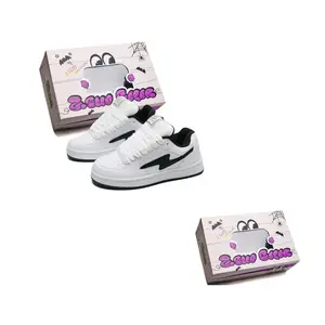 Z.SUO Абразивостойкие легкие низкие скейтерские кроссовки с увеличенной высотой унисекс белые с черной подошвой, цвет White with Black Sole