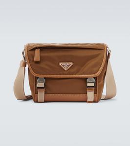 Сумка через плечо с отделкой из кожи Re-Nylon Prada, Sughero