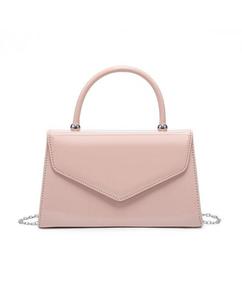 Лакированный клатч с верхней ручкой JFY, розовый