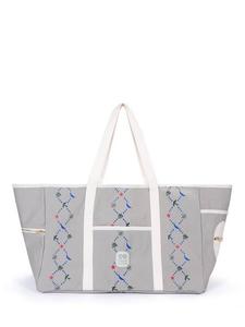 Хлопковая парусиновая вместительная сумка-шоппер Cape Cove, Grey/Multi