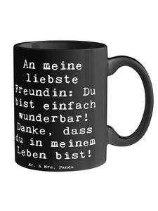 Кружка Дорогой друг с надписью черного цвета Mr. & Mrs. Panda
