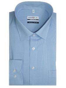 MARVELIS Деловая рубашка с длинными рукавами для мужчин, синяя