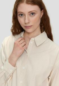 Блузка на пуговицах GESTREIFTES QS, бежевый