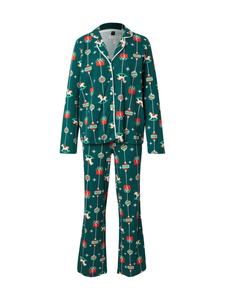 Trendyol Пижама в темно-зеленом цвете