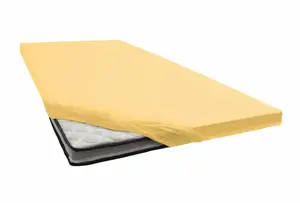 Простыня Janine "TOPPER 5001/", с эластичным краем по низу 140-160х200-220 см, 1 шт., цвет gelb