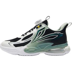 Кроссовки детские с низким верхом и противоскользящими амортизаторами 361°KIDS, черный/зеленый/белый