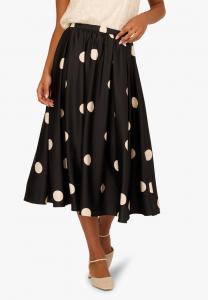 Юбка Adrianna Papell GATHERED MIDI, Black Champagne Blush Dot/Black