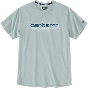 Футболка Carhartt Men's Force Relaxed Fit Midweight с коротким рукавом и логотипом, Dew Drop