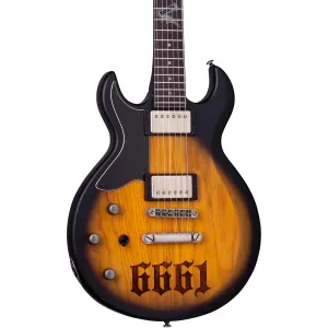 Электрогитара Schecter Guitar Research Zacky Vengeance S-1 6661 для левшей, отделка Aged Natural Satin Black Burst
