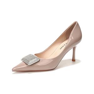 QITUMAUL Тонкие каблуки на шпильке для женщин - нюд, цвет Nude[Heel Height 7.5cm]