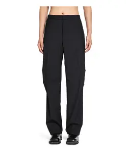 Черные брюки с косым кроем и продуманными швами. Herno, черный