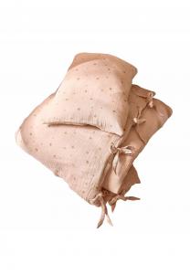 Постельное белье детское Loberon Vianne, 100x135 см, розовый / золотой