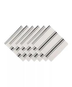 Набор салфеток в полоску Zig Dobby, 6 шт Design Imports, белый