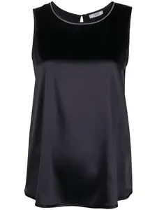 Декорированный топ без рукавов Peserico, синий