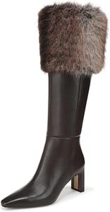 Sam Edelman womens Sylvia, Chocolate Brown/Brown Multi Wide Calf