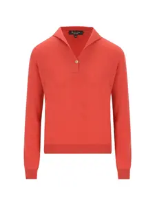 Свитер с V-образным вырезом Loro Piana, оранжевый