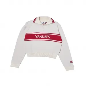 Футболка New York Yankees женская тёмно-кремовая MLB