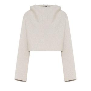 Худи Jean Paul Gaultier Cropped Bat Sleeves Hoodie, Heather Grey