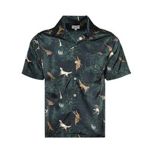 Рубашка Rhude Scramble Dog Print Shirt, Black
