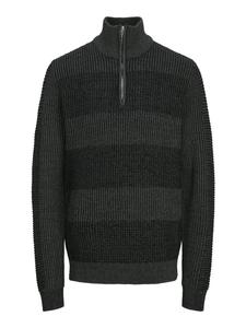 Пуловер Jack & Jones Pullover 'Hugo Zip', черный