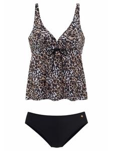 Комплект бикини LASCANA, цвет braun/bedruckt