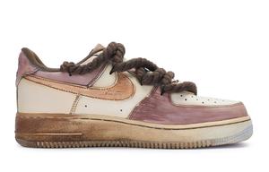 Кроссовки для скейтбординга Air Force 1 женские с низким верхом цвета хаки Nike