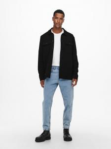 Куртка-рубашка "Newkodyl" черного цвета ONLY & SONS