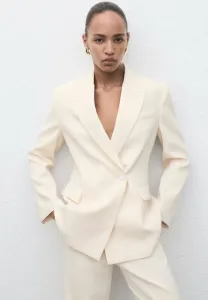 Короткое пальто колберта Mango, Light Yellow