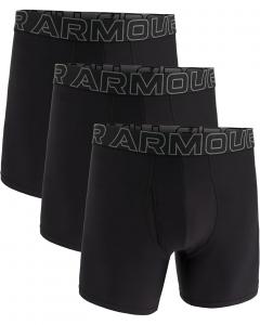 Боксеры Under Armour 3-Pack Performance Tech Solid 6" Boxer Briefs, черный